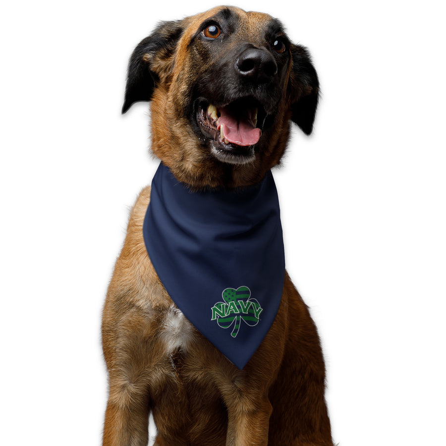 Navy Shamrock Dog Bandana