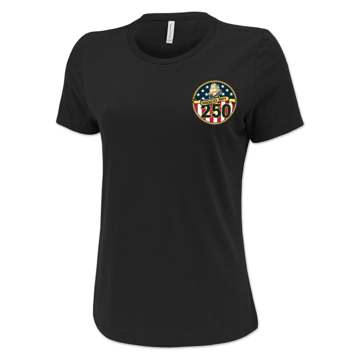 Navy 250th Anniversary Ladies T-Shirt
