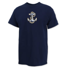 Load image into Gallery viewer, Navy Anchor USA Made T-Shirt