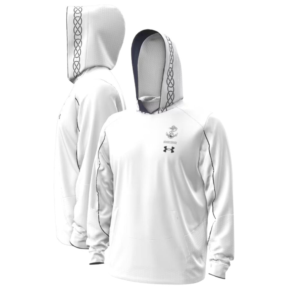 Navy Under Armour Ireland 2023 Armour Fleece Hood (White)