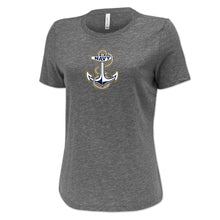 Load image into Gallery viewer, Navy Ladies Anchor Logo T-Shirt
