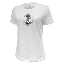 Load image into Gallery viewer, Navy Ladies Anchor Logo T-Shirt