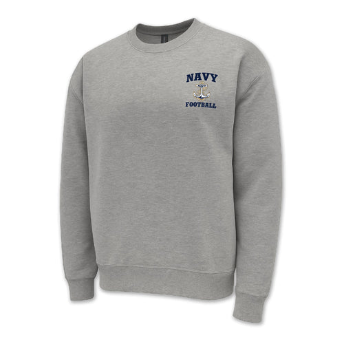 Navy Anchor Football Crewneck