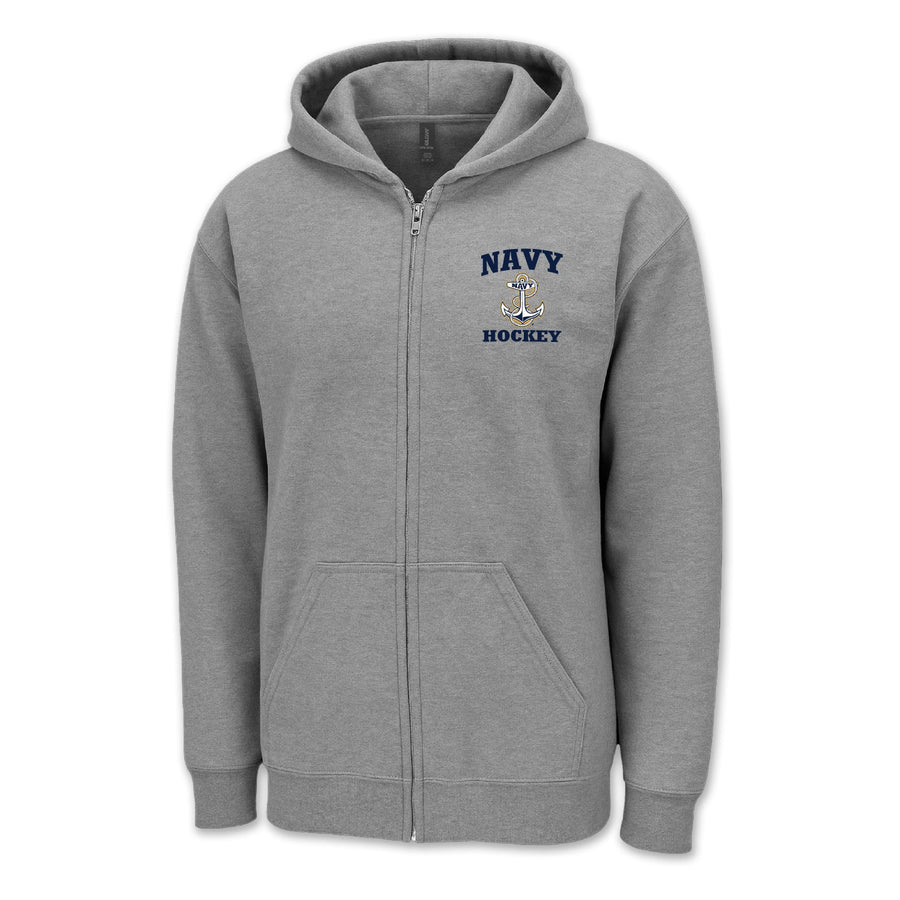 Navy Anchor Hockey Full Zip