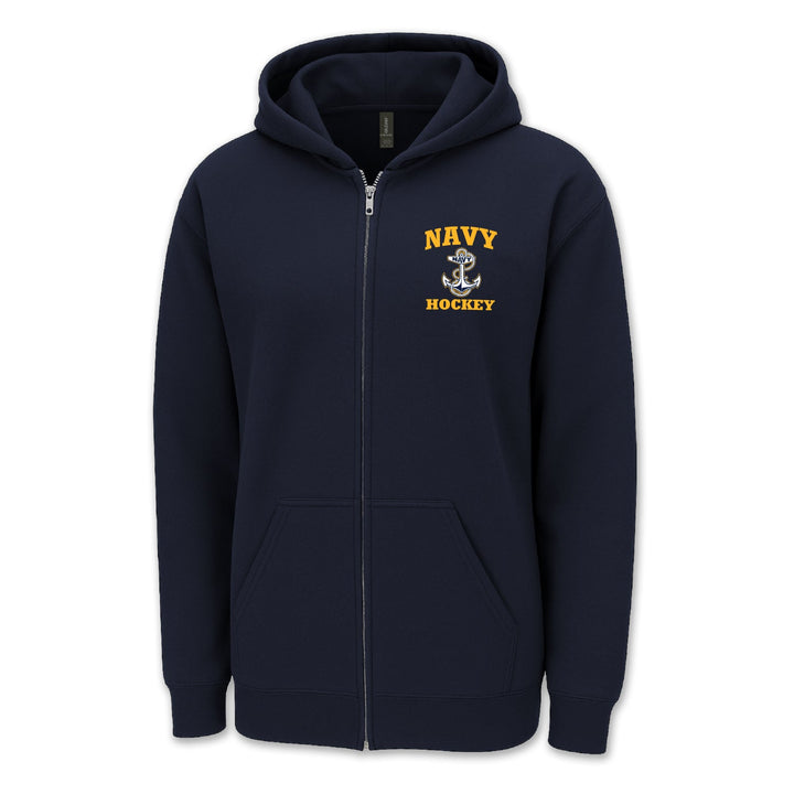 Navy Anchor Hockey Full Zip