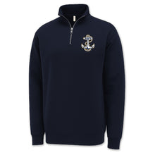 Load image into Gallery viewer, Navy Anchor Logo 1/4 Zip