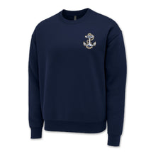 Load image into Gallery viewer, Navy Anchor Logo Crewneck