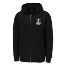 Load image into Gallery viewer, Navy Anchor Logo Full Zip