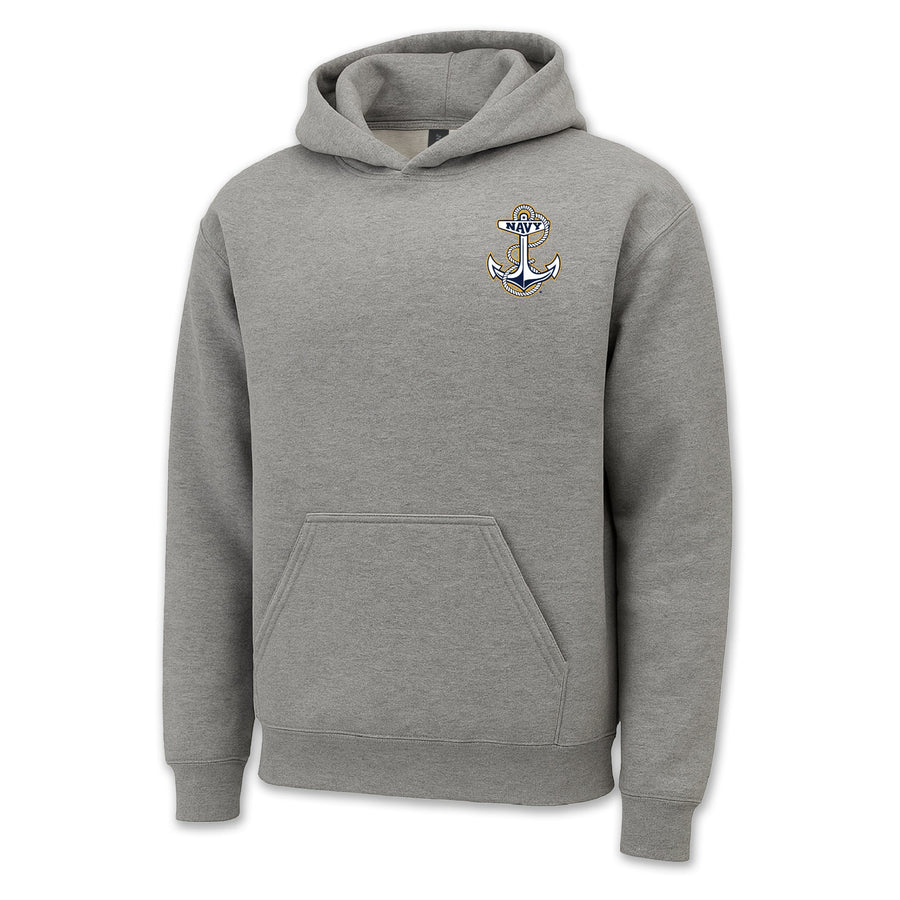 Navy Anchor Logo Hood