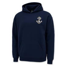 Load image into Gallery viewer, Navy Anchor Logo Hood