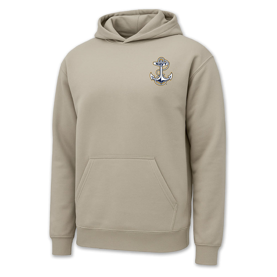 Navy Anchor Logo Hood