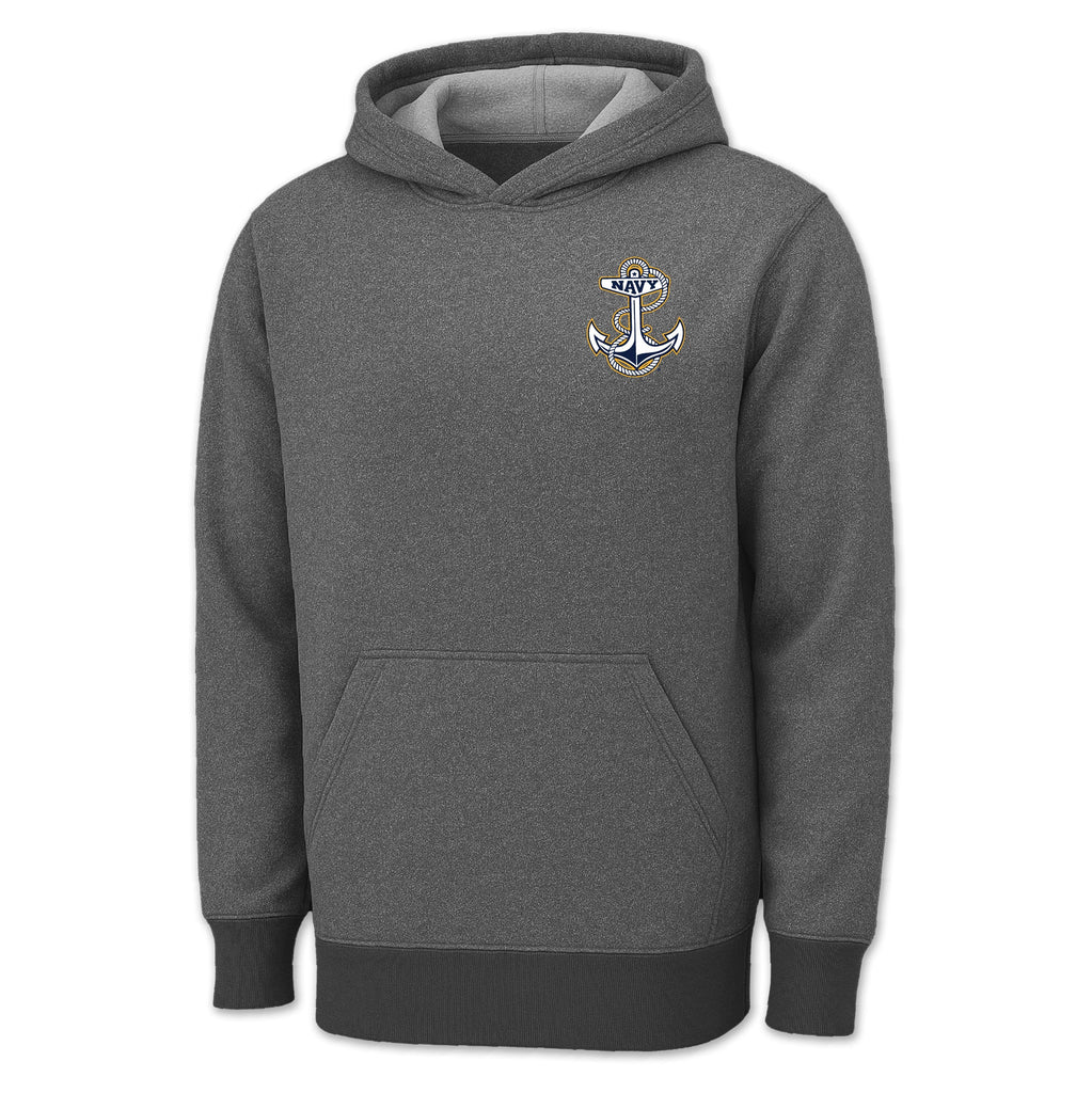 Navy Anchor Logo Perf Hood Gry