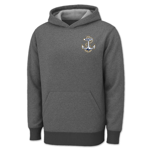 Navy Anchor Logo Perf Hood Gry