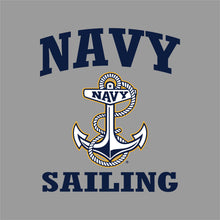 Load image into Gallery viewer, Navy Anchor Sailing Ladies T-Shirt