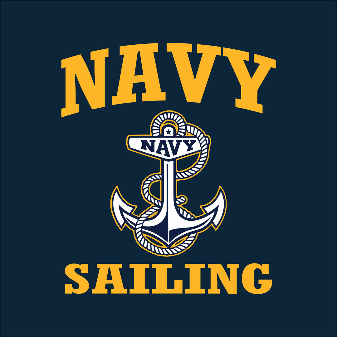 Navy Anchor Sailing Ladies T-Shirt