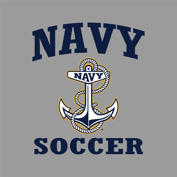 Navy Anchor Soccer Ladies T-Shirt