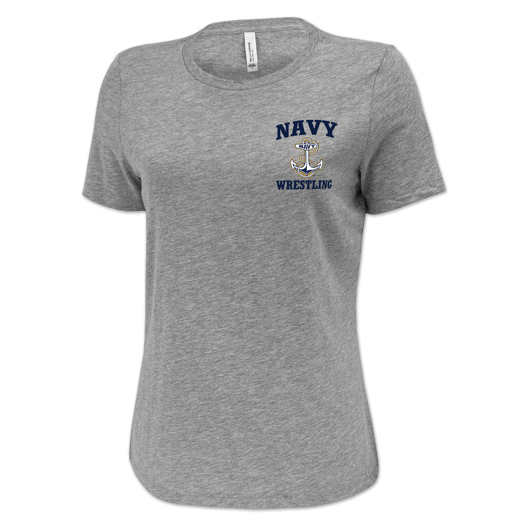 Navy Anchor Wrestling Ladies T-Shirt
