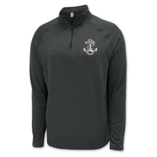 Load image into Gallery viewer, Navy Anchor Logo Performance 1/4 Zip (Charcoal)