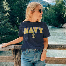 Load image into Gallery viewer, Navy Arch Anchor T-Shirt (Navy)