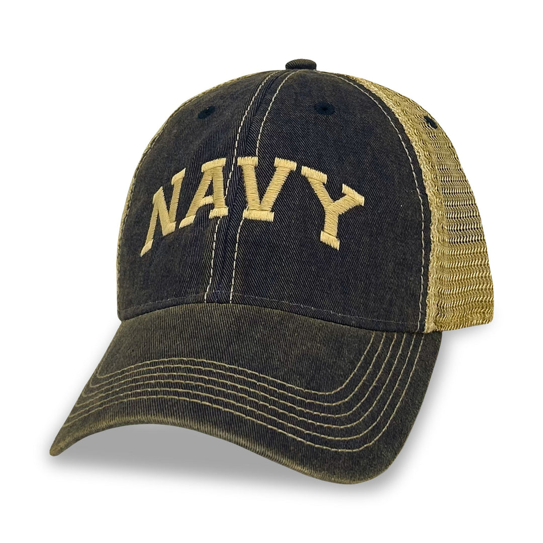 Navy Arch Trucker Hat