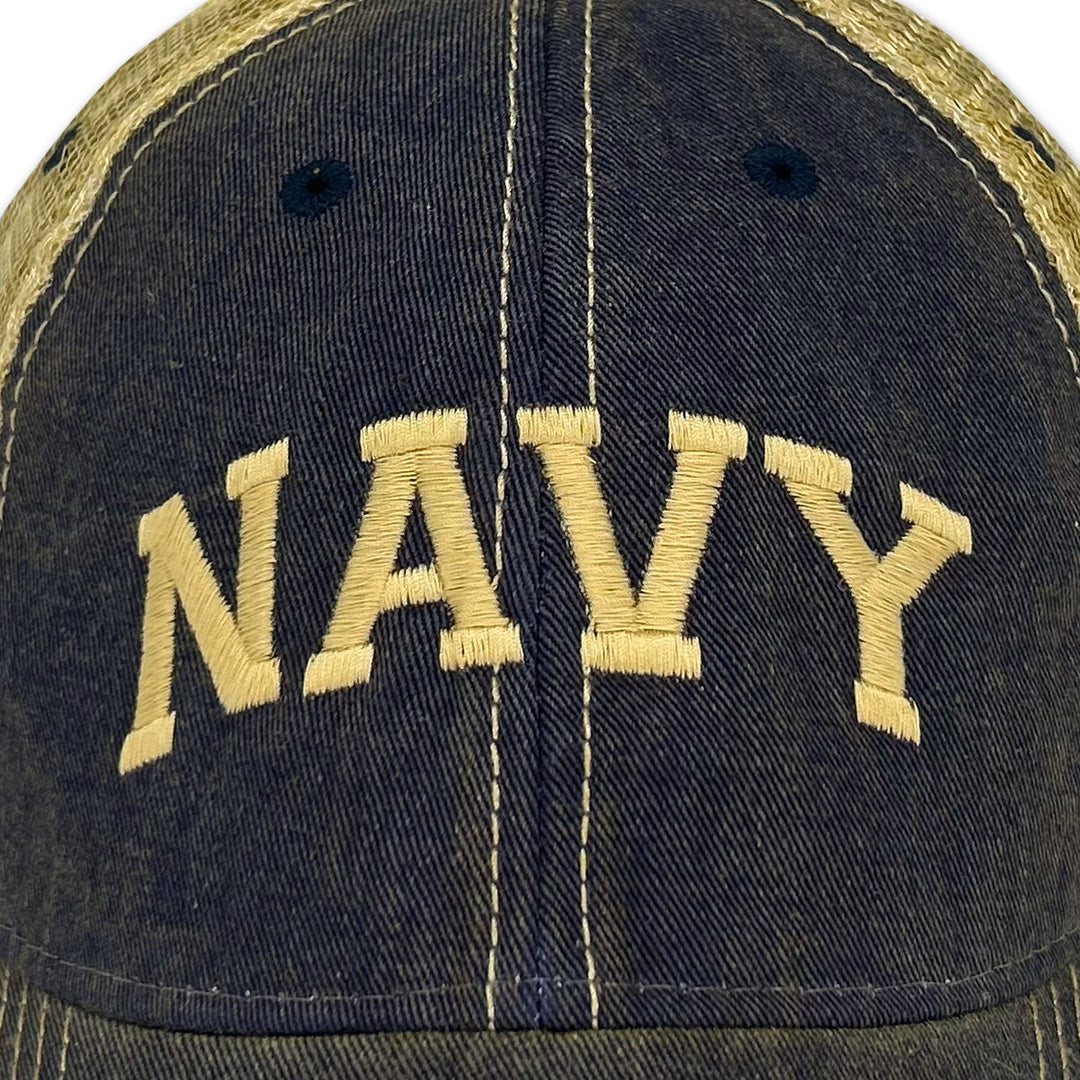 Navy Arch Trucker Hat