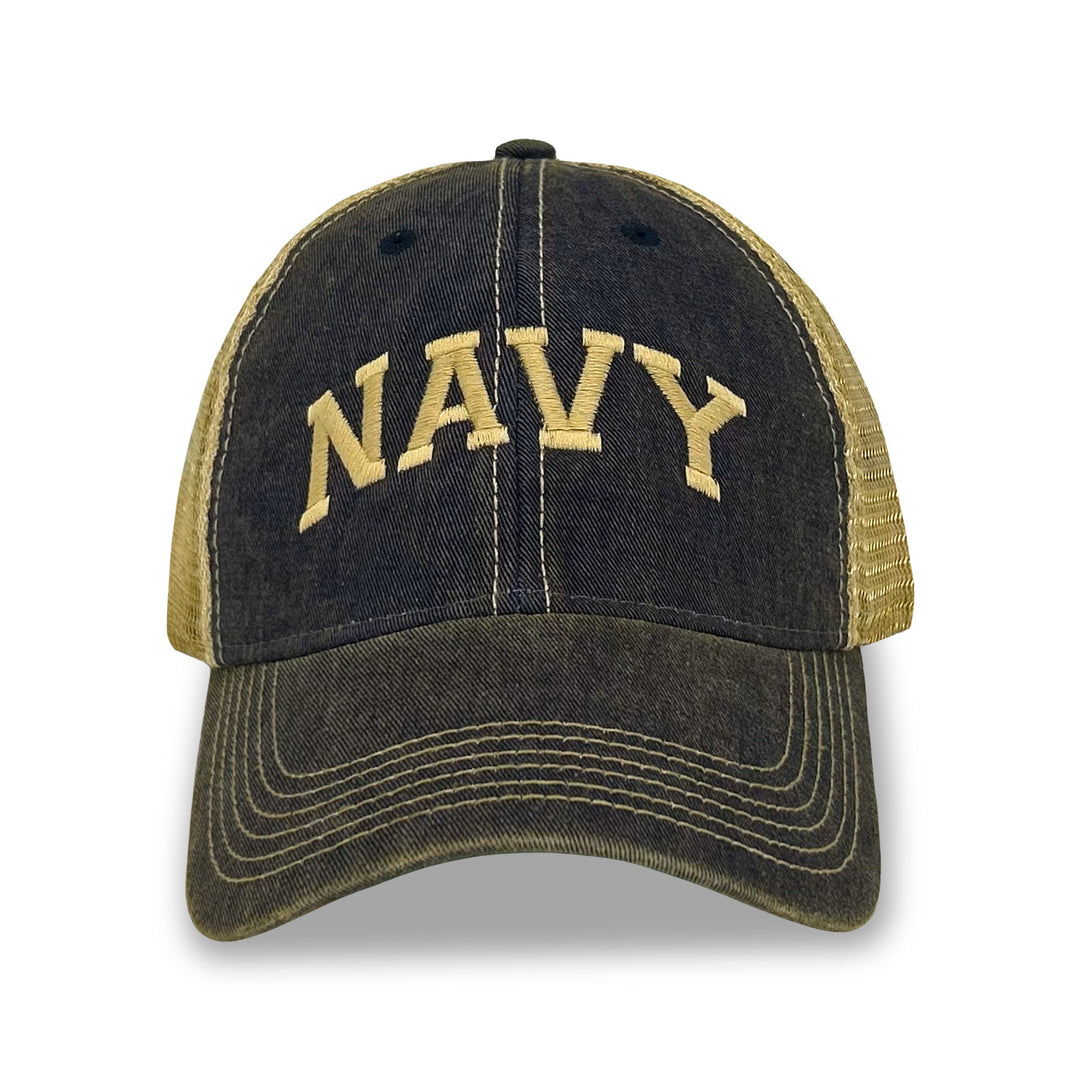 Navy Arch Trucker Hat