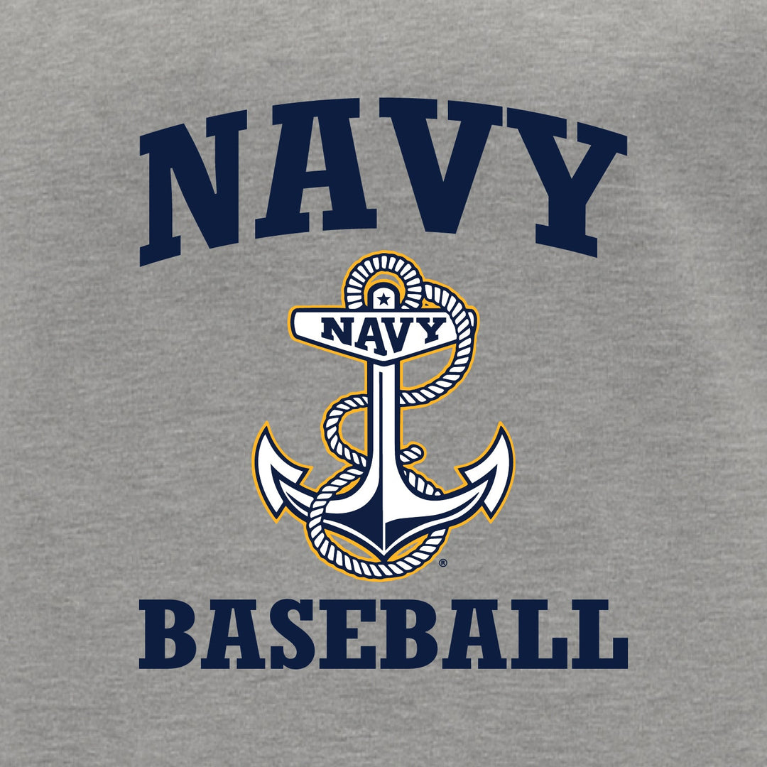 Navy Anchor Baseball Crewneck