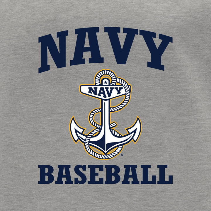 Navy Anchor Baseball Crewneck