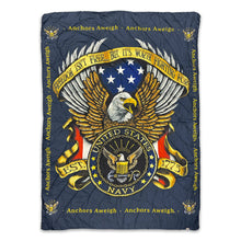Load image into Gallery viewer, Navy Puffy Blanket