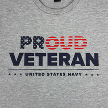 Load image into Gallery viewer, Navy Proud Veteran T-Shirt (Grey)