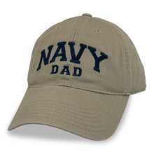 Load image into Gallery viewer, Navy Dad Relaxed Twill Hat (Khaki/Navy)