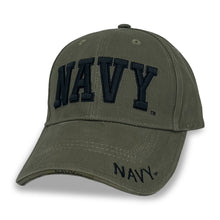 Load image into Gallery viewer, Navy Deluxe Low Profile Hat (OD Green)