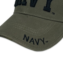 Load image into Gallery viewer, Navy Deluxe Low Profile Hat (OD Green)