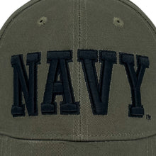 Load image into Gallery viewer, Navy Deluxe Low Profile Hat (OD Green)