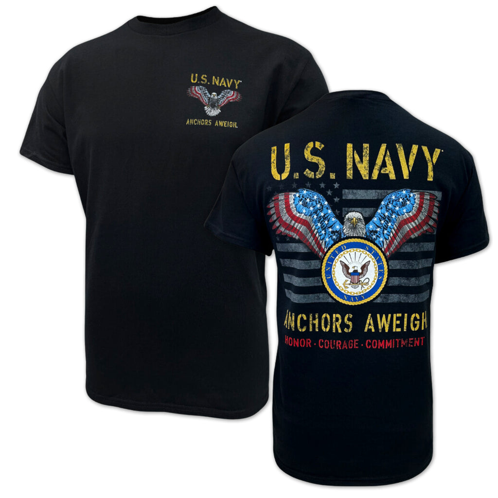 Navy Stars and Stripes T-Shirt (Black)