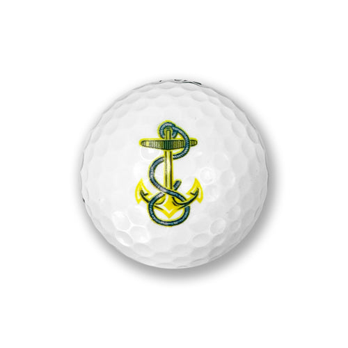 Navy Anchor Golf Ball