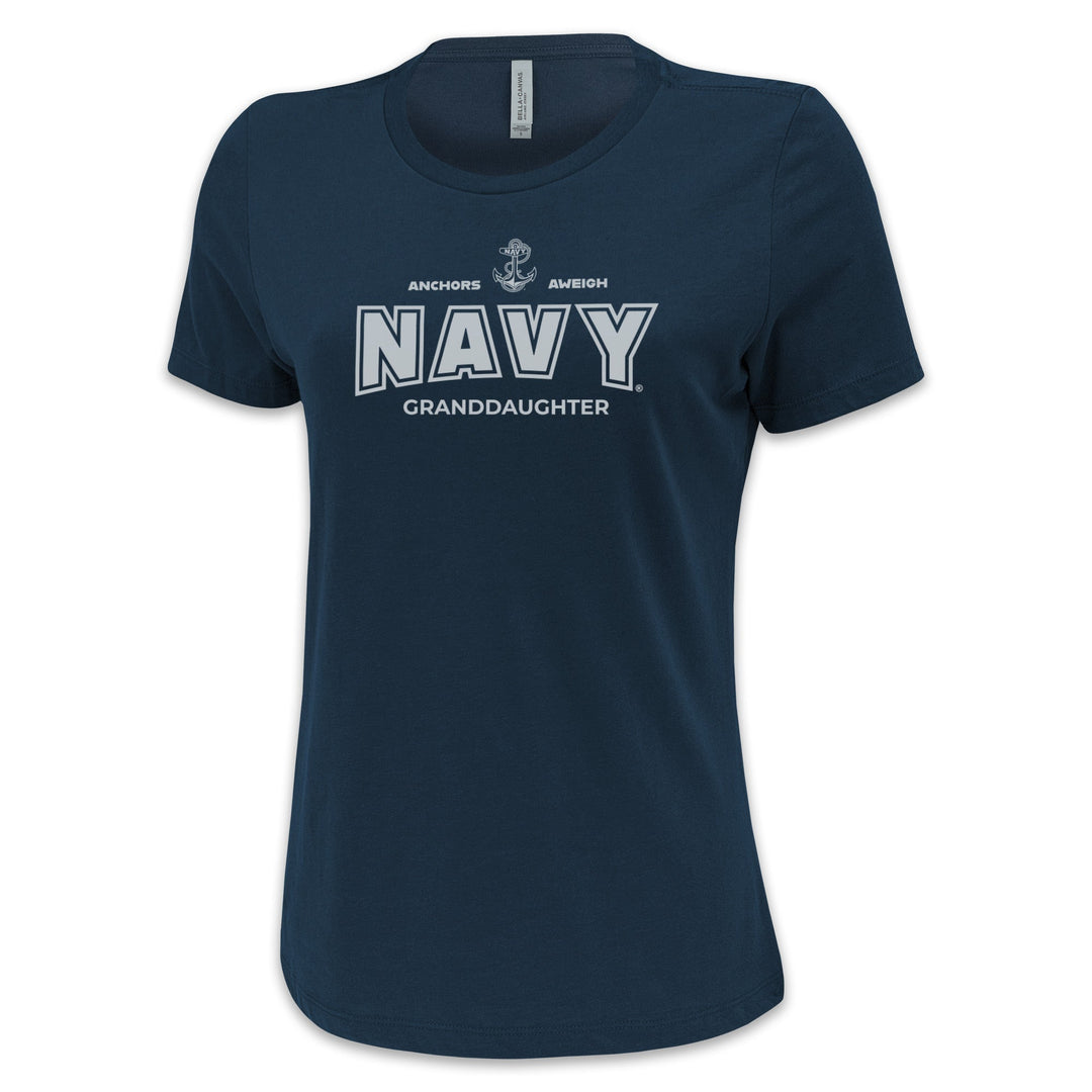 Navy Granddaughter Ladies T-Shirt (Navy)