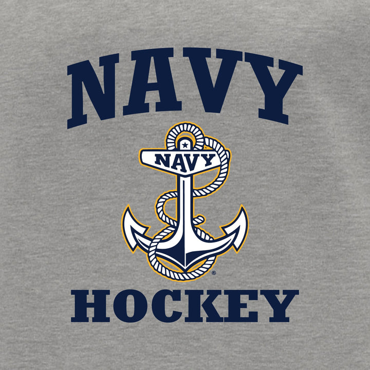 Navy Anchor Hockey Crewneck