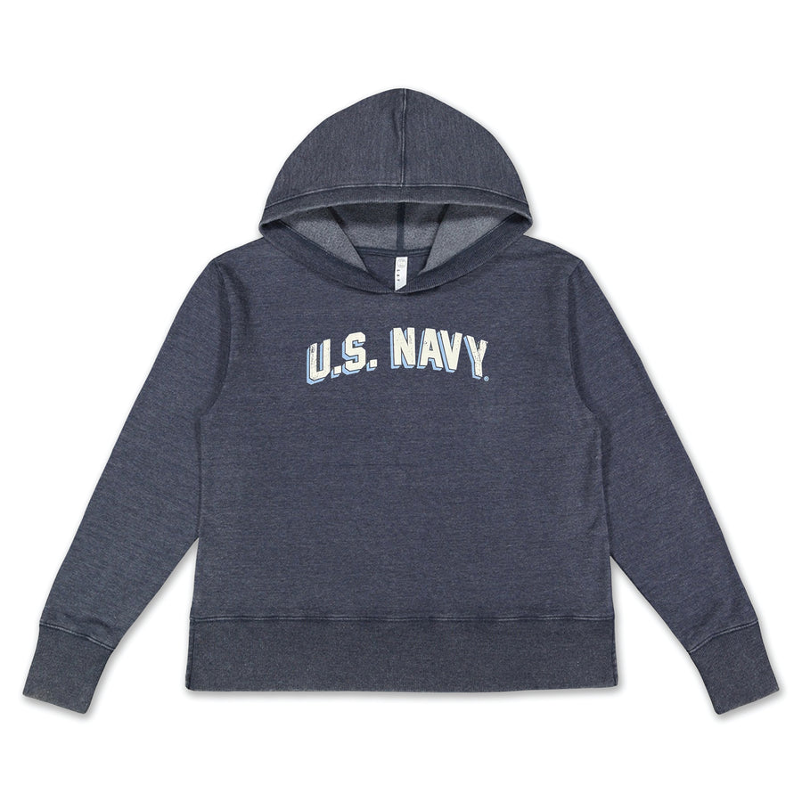 Navy Ladies Distressed Arch Hood (Navy)
