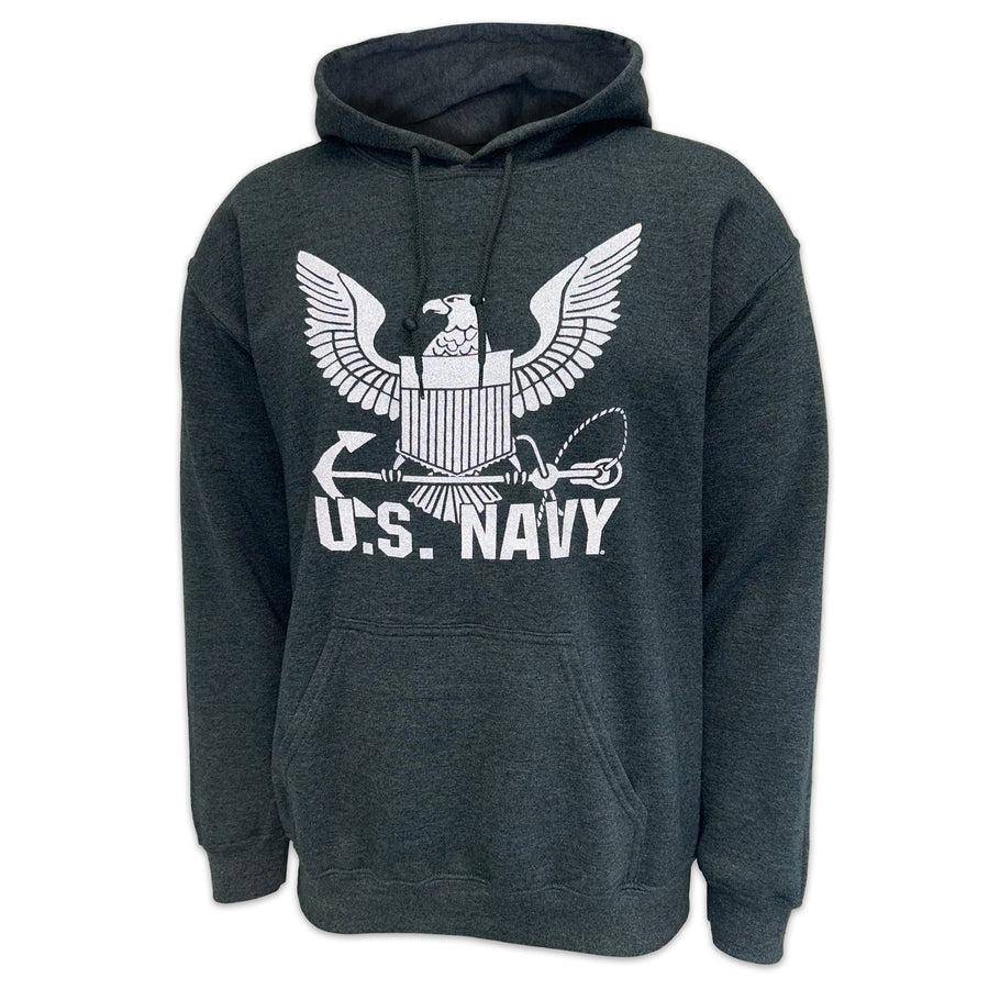 Navy Reflective Logo Hood (Charcoal)