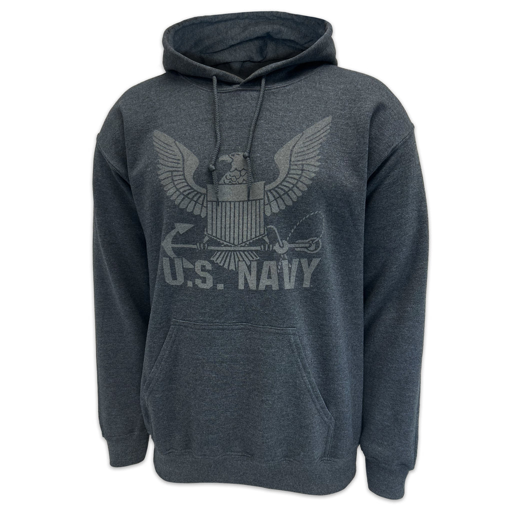 Navy Reflective Logo Hood (Charcoal)