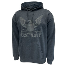 Load image into Gallery viewer, Navy Reflective Logo Hood (Charcoal)