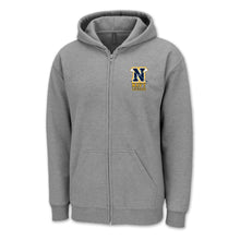 Load image into Gallery viewer, Navy Lacrosse Logo Full Zip Hood