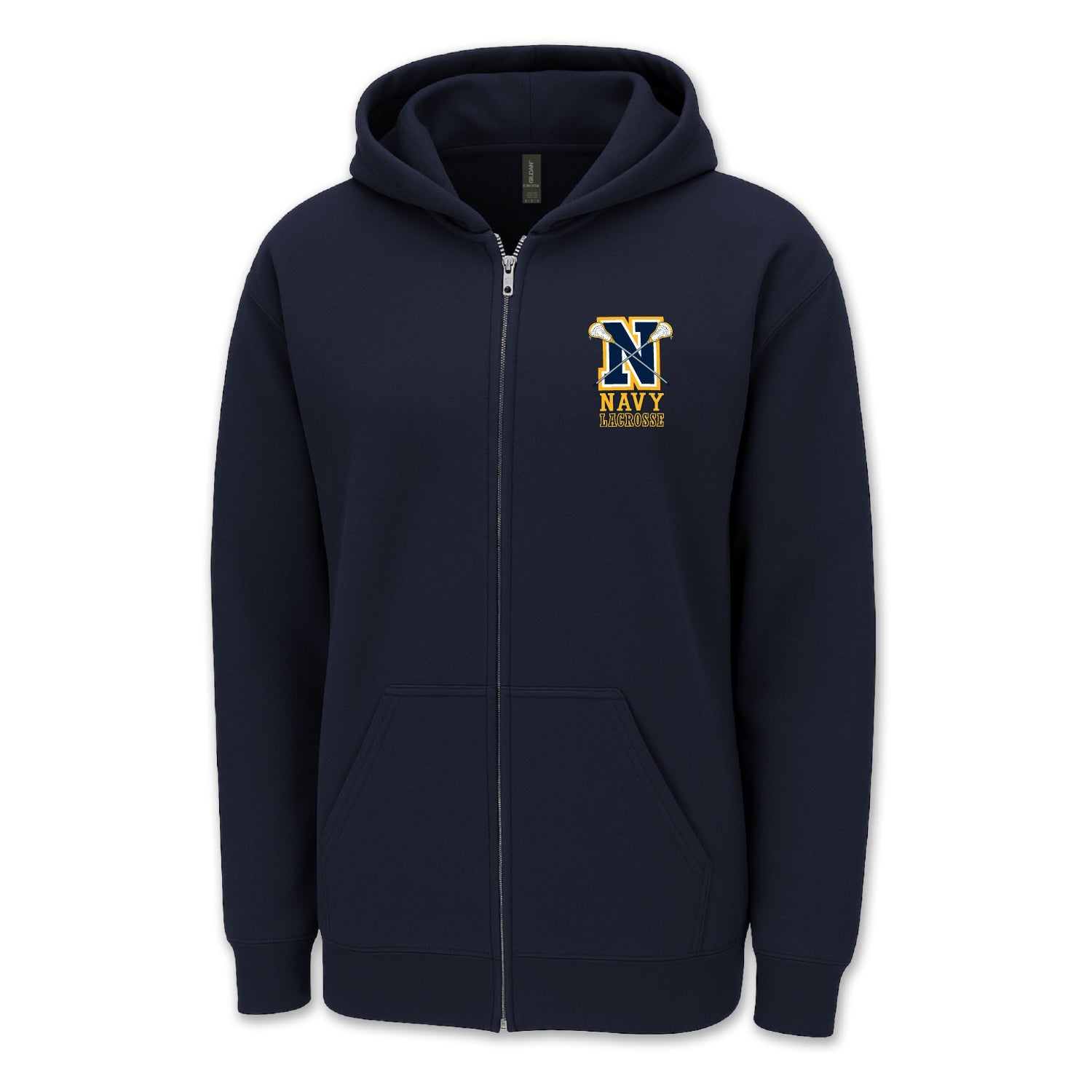 U.S. Navy Sweatshirts: Navy Lacrosse Logo Full Zip – Navy Gear