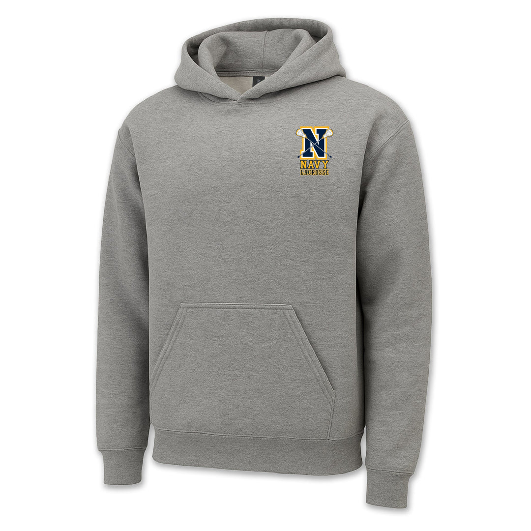 Navy Lacrosse Logo Hood