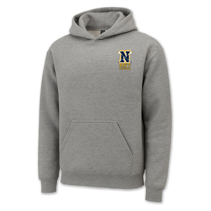 Navy Lacrosse Logo Hood