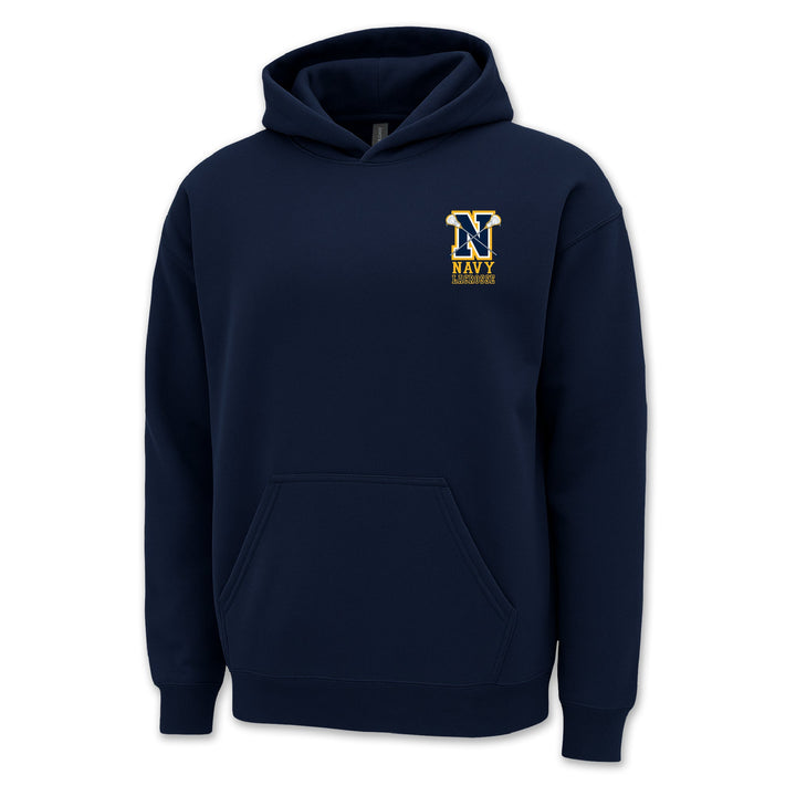 Navy Lacrosse Logo Hood