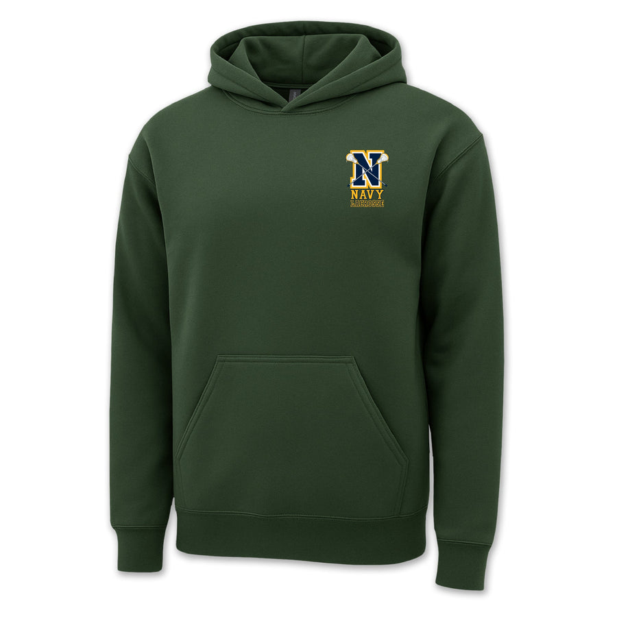 Navy Lacrosse Logo Hood