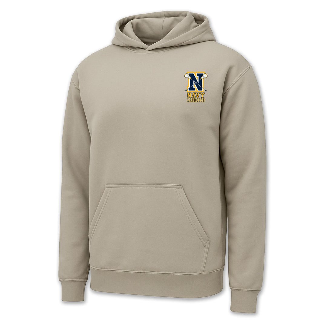 Navy Lacrosse Logo Hood