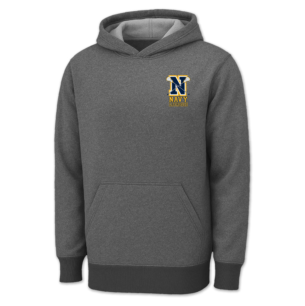 Navy Lacrosse Logo Performance Hood